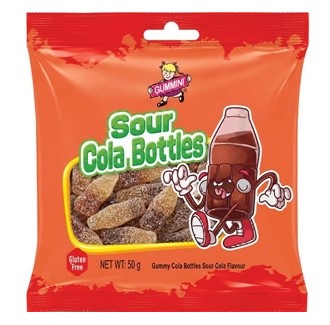Gummini Sour Cola Bottles 50g