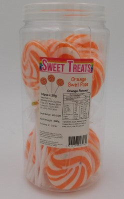 Orange Swirl Pop 30g – Lotsa Lollies