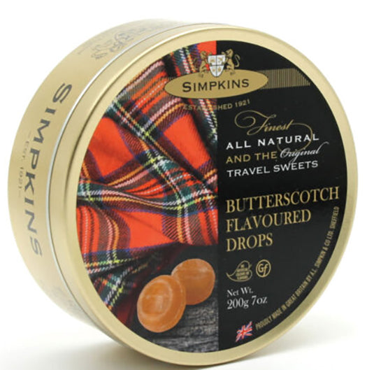 Simpkins Travel Sweets 200g - Butterscotch Drops