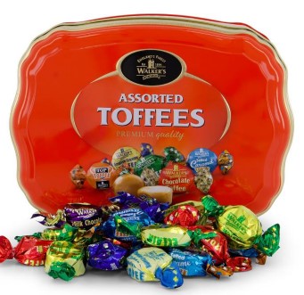 Walkers Assorted Toffees Gift Tin 250g