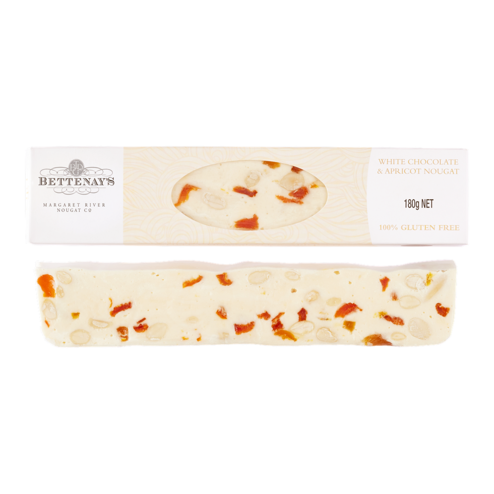 Bettenays Nougat - White Choc & Apricot 180g