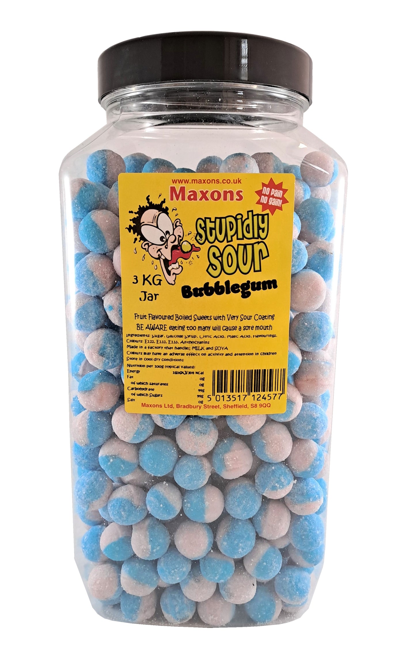 Maxons Stupidly Sour Bubblegom 120g