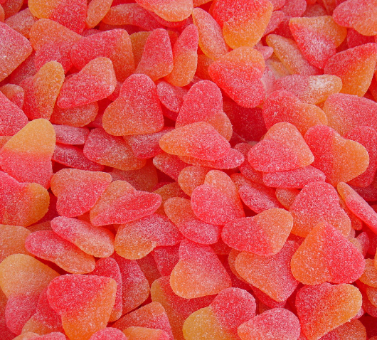 Damel Peach Hearts