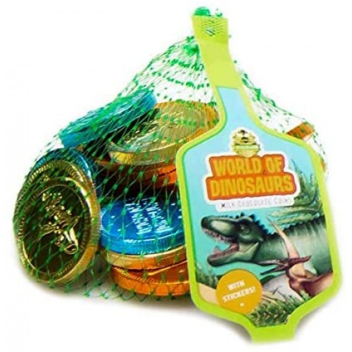 Dinosaur Chocolate Coins 30g