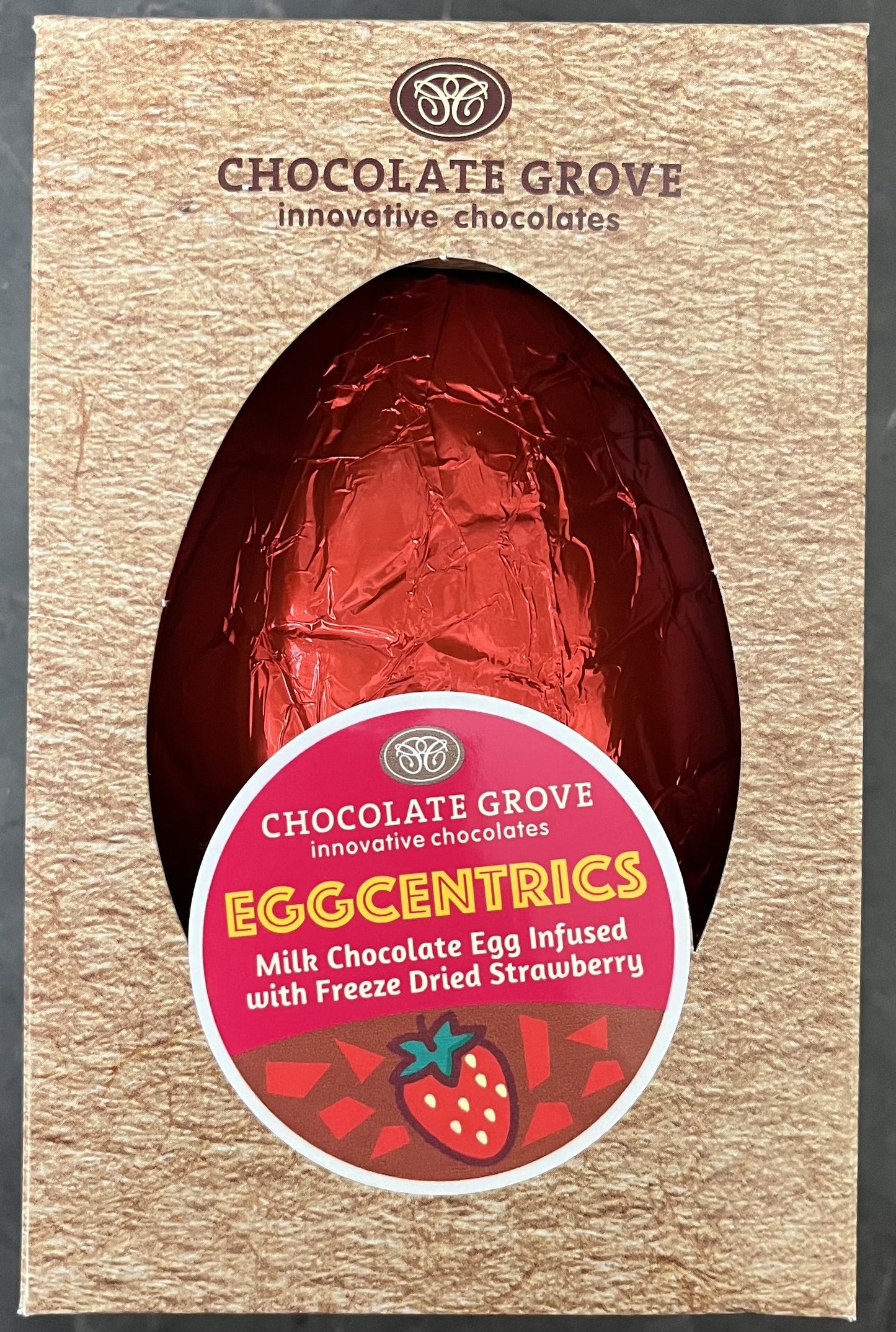 Freeze Dried Strawberry Infused Choc Egg 130g