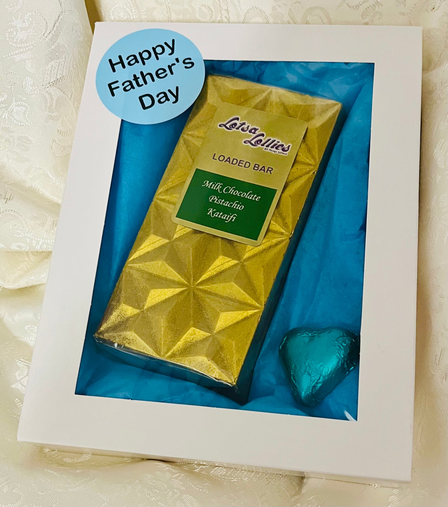 Father's Day Loaded Chocolate Bar - Pistachio & Kataifi MILK