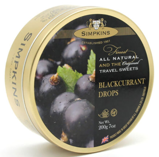 Simpkins Travel Sweets 200g - Blackcurrant Drops