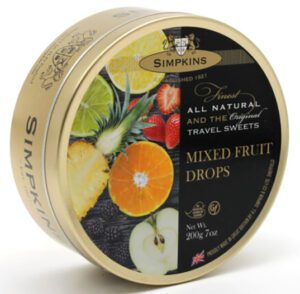Simpkins Travel Sweets 200g - Mixed Fruit Drops