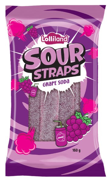 Sour Straps Grape Soda 160g