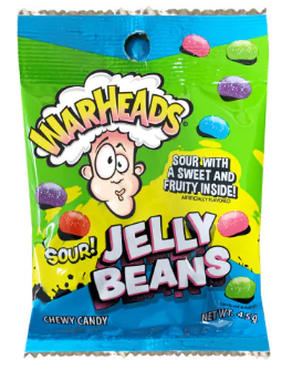 Warheads Sour Jelly Beans 45g