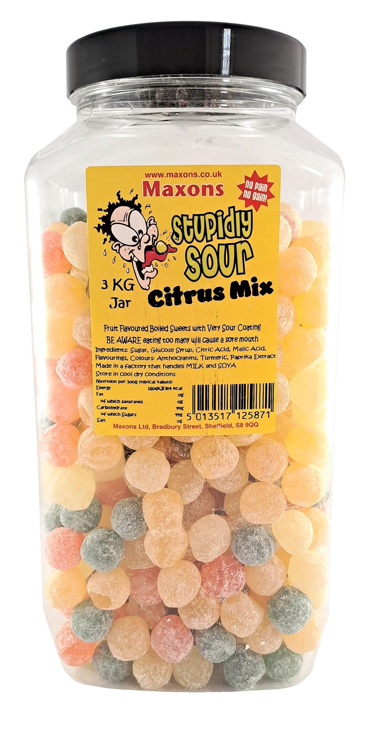 Maxons Stupidly Sour Citrus Mix 120g