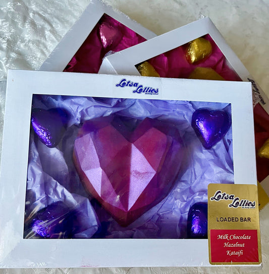 Mother's Day Loaded Chocolate Heart - Hazelnut & Kataifi