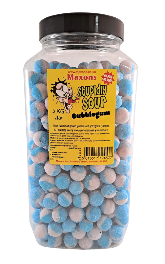 Maxons Stupidly Sour Bubblegom 120g
