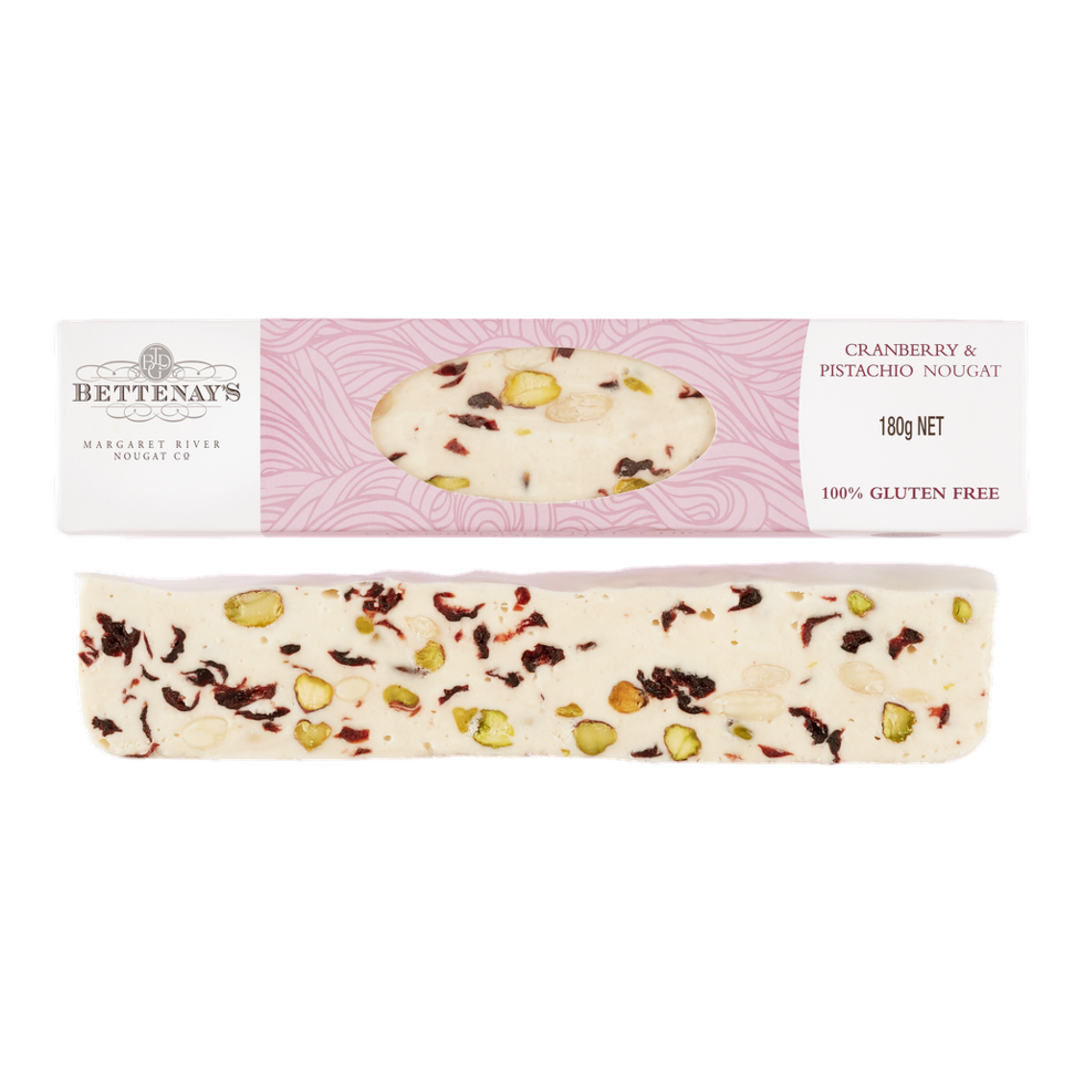Bettenays Nougat - Cranberry & Pistachio 180g