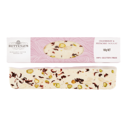 Bettenays Nougat - Cranberry & Pistachio 180g