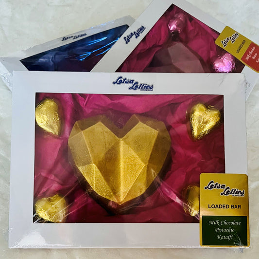 Mother's Day Loaded Chocolate Heart - Pistachio & Kataifi