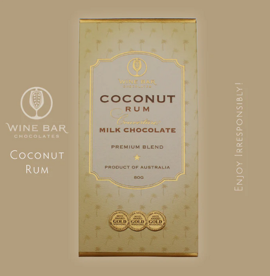 Wine Bar Chocolate - Coconut Rum 80g