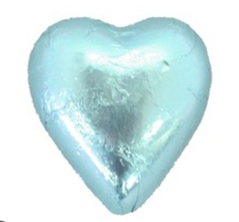 Chocolate Hearts Belgian - Light Blue