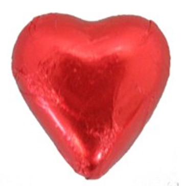 Chocolate Hearts Belgian - Red