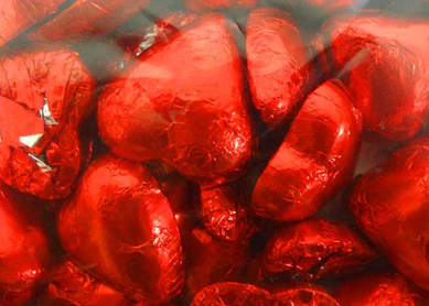Chocolate Hearts Belgian - Red
