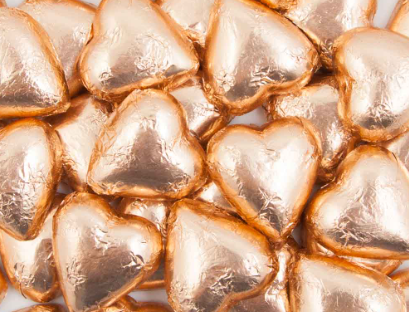 Chocolate Hearts Belgian - Rose Gold