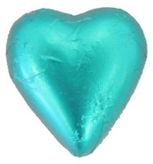 Chocolate Hearts Belgian - Teal Blue