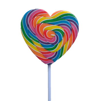 Rainbow 85g Heart Pop