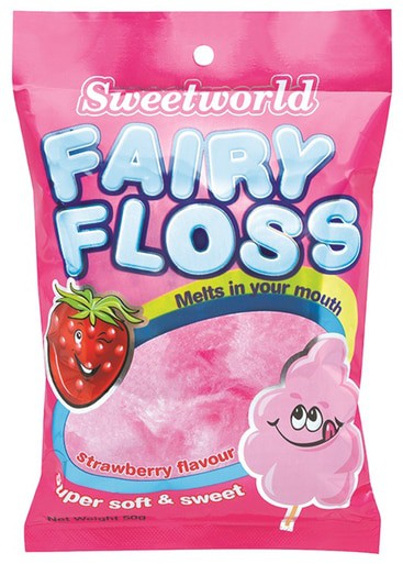 Sweetworld Fairy Floss Strawberry 15g