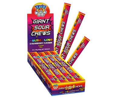 TNT - Giant Sour Chews Multicolour 40g