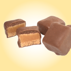 Milk Chocolate Coated Caramel Fudge