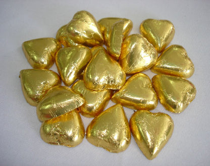 Chocolate Hearts Belgian - Gold