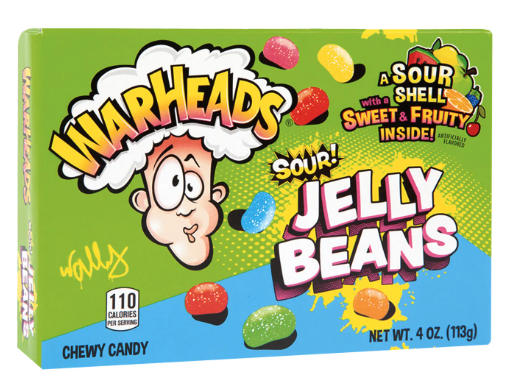 Warheads Sour Jelly Beans 113g